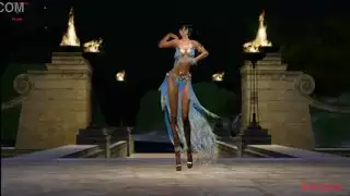 إباحي قاسي: راقصة شرقية زرقاء وقضيبان بي بي سي في مثلث جنسي